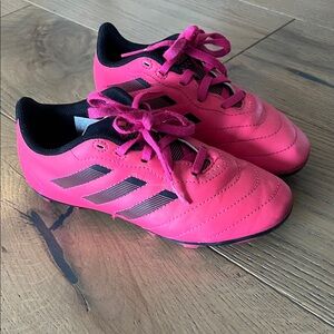 Adidas Kids Bright Pink and Black Sneakers